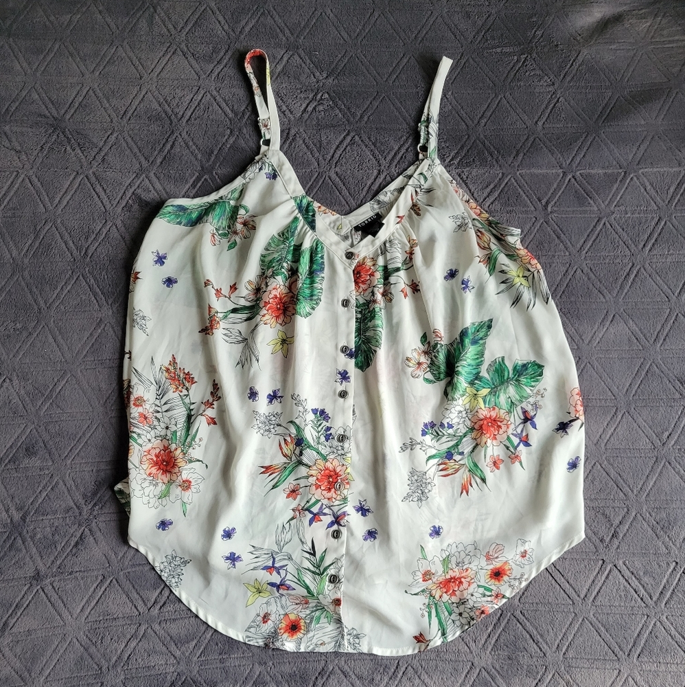Floral button down blouse